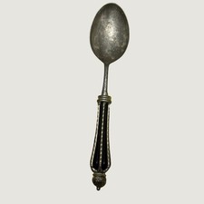 Pressed Glass Salad / Serving Spoon with Fluted Handle — listing 3