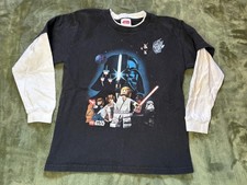 Star Wars Boys' Short-Sleeve Button-Up Chambray Shirt with All-Over Character Print — listing 3