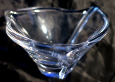 Mid-Century Modern Heavy Crystal Freeform Bowl / Ashtray Dish, 5.5" Small — listing 2