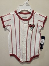 Arizona Diamondbacks MLB Baby Bodysuit Creeper, Red with 'A' Logo — listing 5