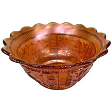 Marigold Carnival Glass Punch Cups, Set of 3