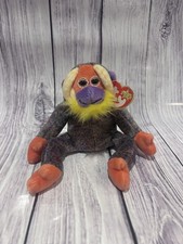 Ty Beanie Babies Tan Orangutan Plush with Heart Tag, listing 3