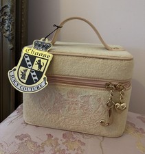 Juicy Couture Pink Heart Plush Velour Train Case Cosmetic Bag — listing 6