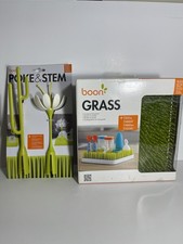 Boon Grass Countertop Baby Bottle Drying Rack with White Base — listing 4