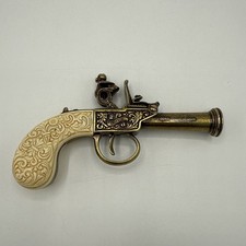 Decorative Replica 18th Century Style Flintlock Pistol with Faux Ivory Grip — listing 2