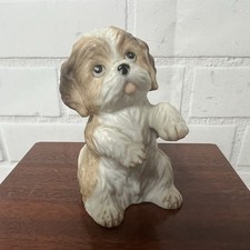 Vintage Ceramic Puppy Dog Figurine with Tilted Head and Collar — listing 4