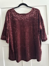 Burgundy Velour Long-Sleeve Top, Maker Unknown — listing 6