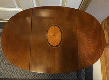Baker Furniture Two-Tier Round Mahogany Side Table with Caned Lower Shelf — listing 4