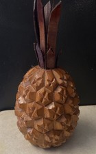 The Hardwood Factory Kauai Hawaii Carved Wood Pineapple-Shaped Dish/Bowl — listing 2