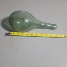 Set of 3 Antique Blown Glass Trumpet-Bowl Wine Glasses with Knopped Stems