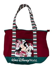 Disney Parks Mickey Mouse Ornament Holiday Christmas Canvas Tote Bag