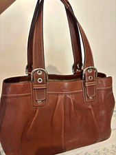 Coach Penelope Black Pebbled Leather Carryall Tote / Shoulder Bag