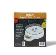 Conair Digital Food Scale with Glass Top, 11 lb / 5 kg Capacity