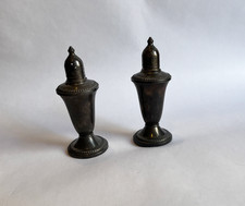 Pair of Silver Plate Open Salt Cellars with Matching Salt Spoons — listing 6