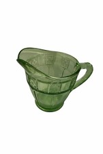 Green Uranium Depression Glass Creamer, Doric Pattern — listing 5