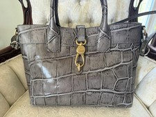 Dooney & Bourke Croco-Embossed Leather Satchel Handbag, listing 3