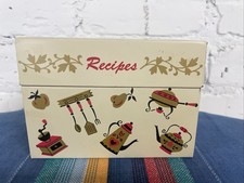 Vintage Ohio Art Tin Litho Recipe Box Mid-Century Kitchen Motif — listing 6