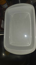 White Rectangular Ceramic Baking Dish with Black Rim Trim — listing 2