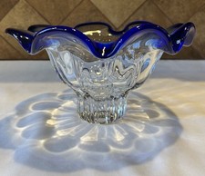 Cobalt Blue Depression Glass Salad/Bread Plate with Scalloped Rim — listing 3