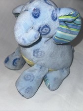 Small Blue Plush Elephant with Large Ears and Blue Embroidered Eyes — listing 6