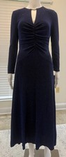 Maggy London Black Sequin Cowl Neck Asymmetric Hem Midi Dress, Size 14 — listing 4