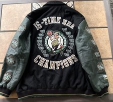 Boston Celtics Wool & Leather Varsity Letterman Jacket JH Design — listing 2
