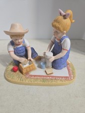 Home Interiors Denim Days Boys Playing Baseball Porcelain Figurines, Pair — listing 5