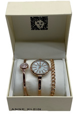 Anne Klein Women's Gold-Tone Diamond Dial Dress Watch with Black Accents — listing 3