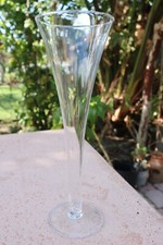 Pair of Tall Trumpet-Shape Crystal Champagne Flutes 9" — listing 2