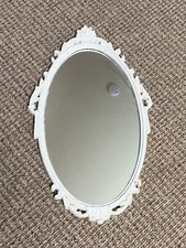 Vintage Oval Wall Mirror with Wooden Frame — listing 6