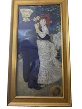 Vintage Renoir "Girl in a Straw Hat" Print in Professional Custom Wood Frame, 8x10 — listing 5