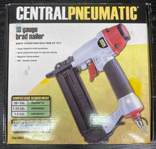 Central Pneumatic Contractor Series 2-in-1 18-Gauge Brad Nailer/Stapler Kit, Item 40115, in Original Box