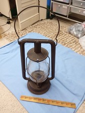 Antique Tubular Barn Lantern with Red Globe (Universal marked) — listing 2