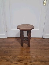 Antique Oak Oval Pedestal Dining Table with Carved Claw Feet and Pressed-Back Chairs — listing 2