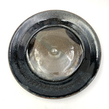 Handmade Studio Pottery Stoneware Charger with Oxblood/Blue Drip Glaze — listing 2