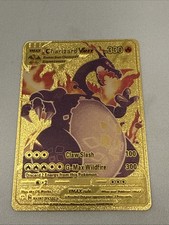 Charizard VMAX Gold Metal Novelty Card (Non-Official Fan/Replica Card)