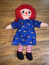 Playskool Raggedy Ann Cloth Doll with Blue Floral Dress — listing 3