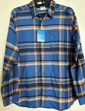 Columbia Pitchstone II Heavyweight Flannel Shirt, Men's Small, Brown Plaid — listing 5