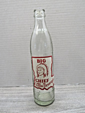 Vintage Big Chief Beverages Embossed Soda Bottle, Winston-Salem NC — listing 5