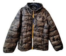 Nautica Women's Light Gray Quilted Puffer Jacket with Faux Fur Collar, Size XXL — listing 4