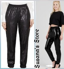 BCBG Max Azria Black Sequin Trousers with Satin Side Stripe — listing 5