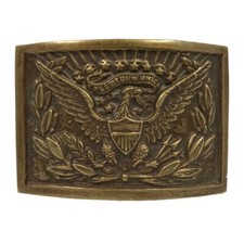 Reproduction WWII German-style round belt buckle with eagle motto and RZM-style backstamp — listing 4