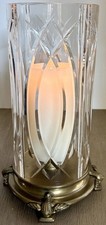 Cut Crystal Two-Piece Hurricane Lamp (Candle Holder Base with Shade) — listing 4