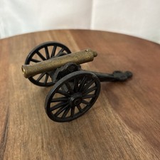 Vintage Cast Iron & Brass Model Field Artillery Cannon (Decorative) — listing 3