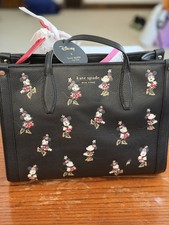 Kate Spade New York x Disney Minnie Mouse Clarabelle Cow Daisy Duck Striped Leather Tote — listing 4