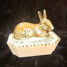 Westmoreland Blue Glass Rabbit on Nest Covered Dish (4.5 inch) — listing 5