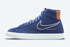 Nike Blazer Mid GS 'Binary Blue' Suede Sneakers, Youth Size 7Y — listing 3