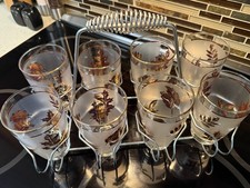 Libbey Golden Foliage Frosted Glass Cruet / Oil Bottle — listing 3