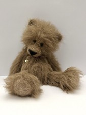 Handmade Plush Teddy Bear in Tan Trench Coat with Paisley Neck Scarf — listing 2