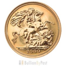 Pair of 1914 George V Gold Half Sovereign Coin Earrings in Bezel Mounts with Leverbacks 9ct / 375, listing 3